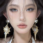 Conch Shell Dangle Earrings