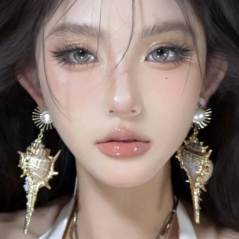 Conch Shell Dangle Earrings