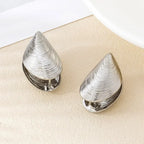 Mussel Shell Dangle Earrings Silver
