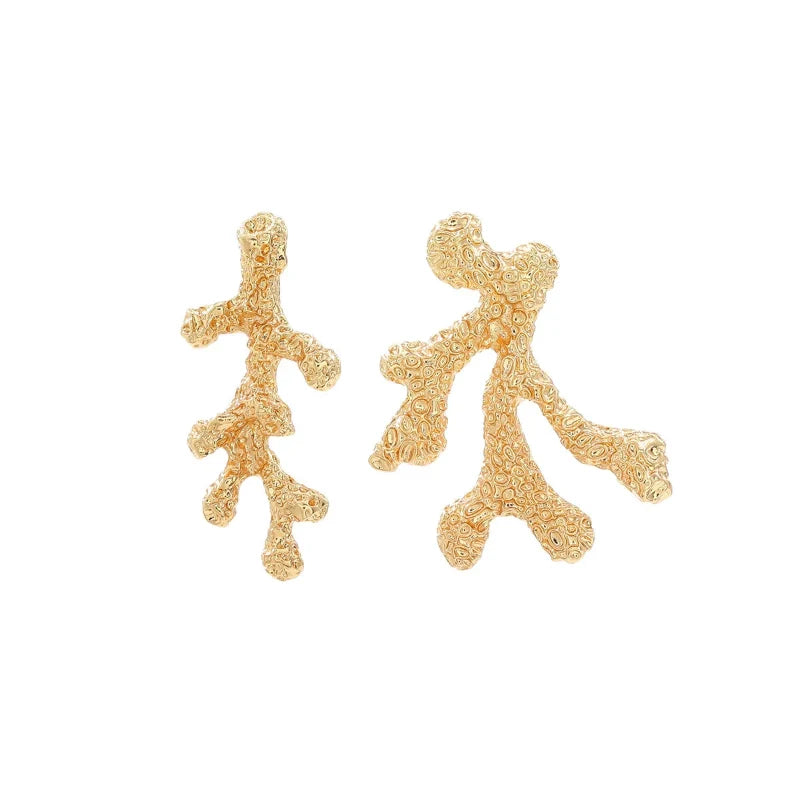 Coral Drop Earrings in Gold or Silver