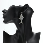 Shark dangle earrings