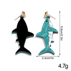 Shark dangle earrings