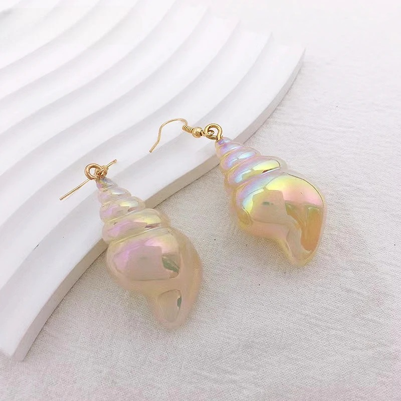 Shell Snail Mother-of-Pearl Drop Earrings