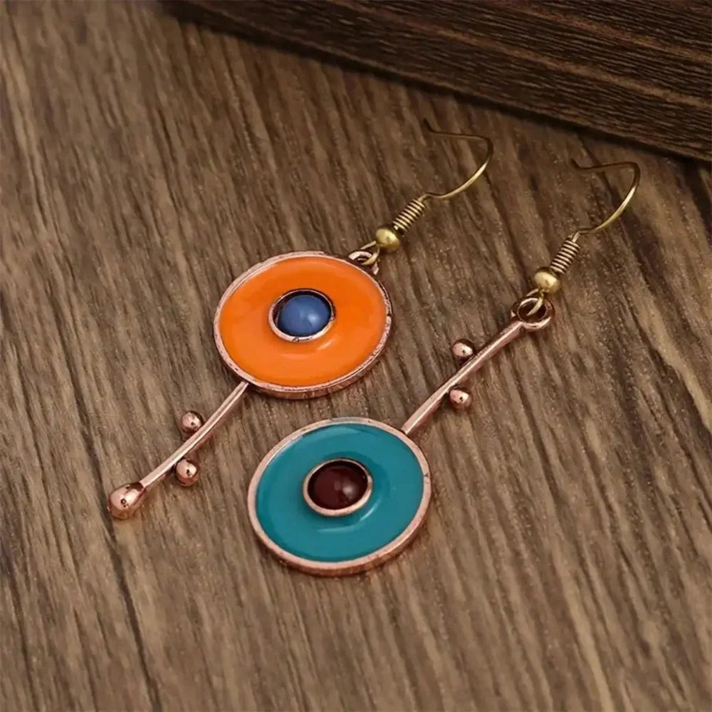 Atypical Ethnic Drop Earrings