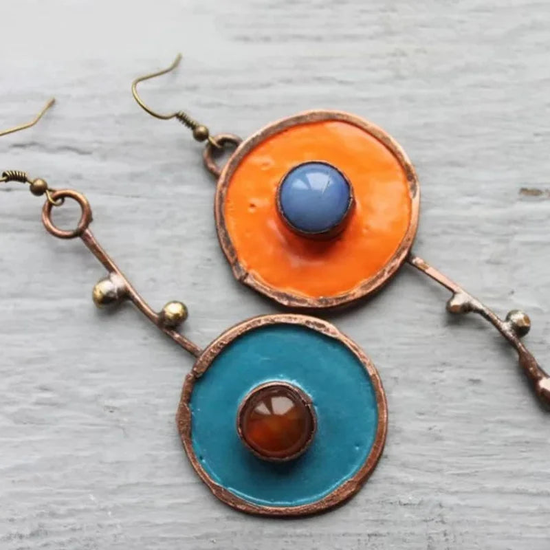 Atypical Ethnic Drop Earrings