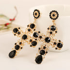 Ethnic Cross Dangle Earrings