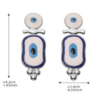Ethnic Blue Eye Drop Earrings
