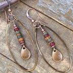 Ethnic Oval Drop Earrings