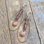 Ethnic Oval Drop Earrings