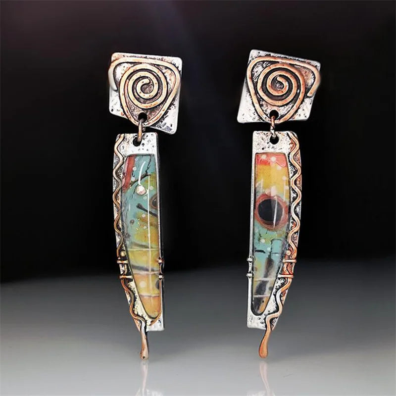 Ethnic Tribal Dangle Earrings