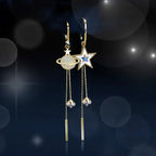 Star and Planet Drop Earrings