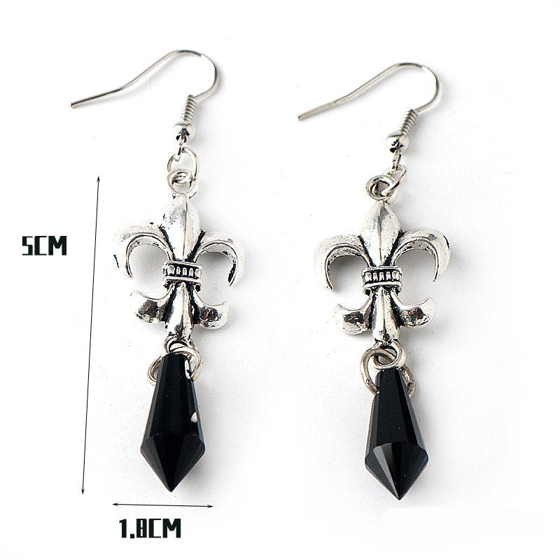 Fleur De Lys Dangle Earrings for Women