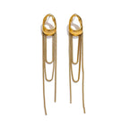Women's Water Drop Dangle Earrings gold