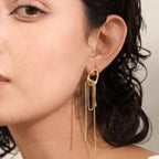 Women's Water Drop Dangle Earrings gold
