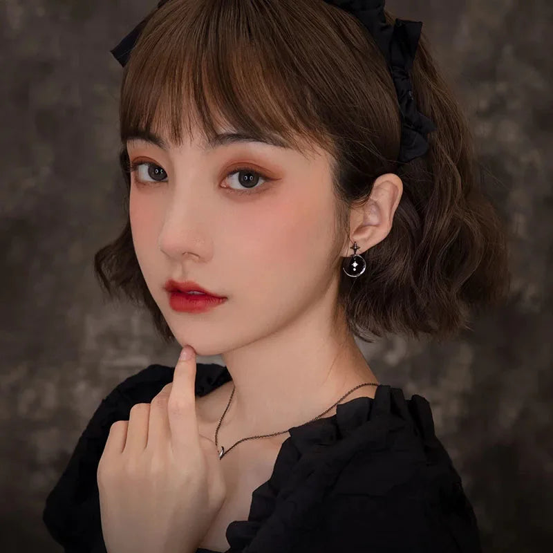 Moon and Star Drop Earrings