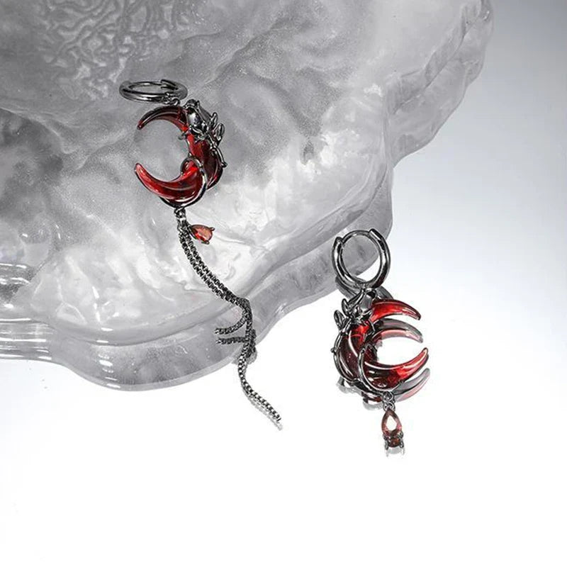 Women's Moon Dangle Earrings