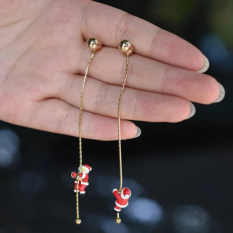 Christmas Tree Dangle Earrings