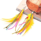 3 Feather Drop Earrings