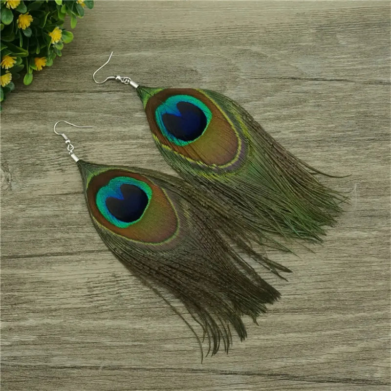 Pan Feather Drop Earrings