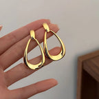 Retro Water Drop Dangle Earrings gold