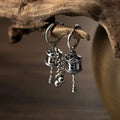 Buddhist Prayer Wheel Drop Earrings