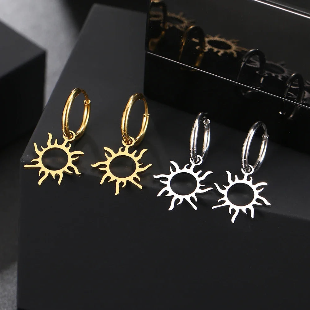 Sun Star Drop Earrings