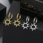 Sun Star Drop Earrings