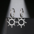 Sun Star Earrings in Gold or Silver silver