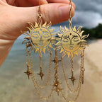 Sun and Stars Dangle Earrings