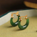 Green Jasper Stone Earrings