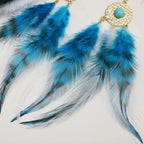 Blue Feather Earrings