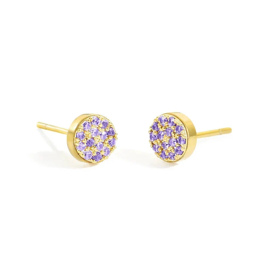 Women's birthstone stud earrings for August