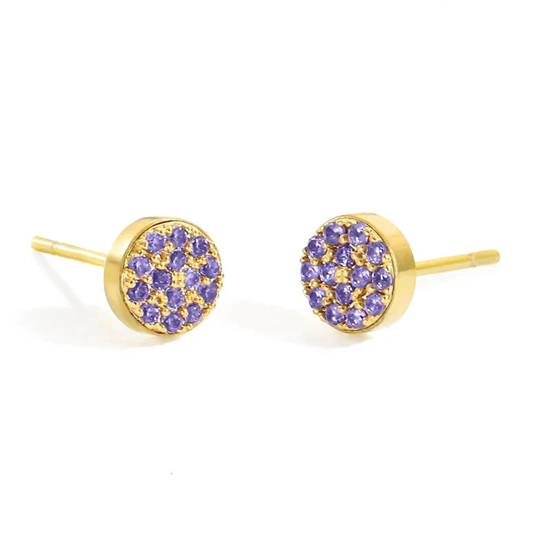 Women's birthstone stud earrings for June