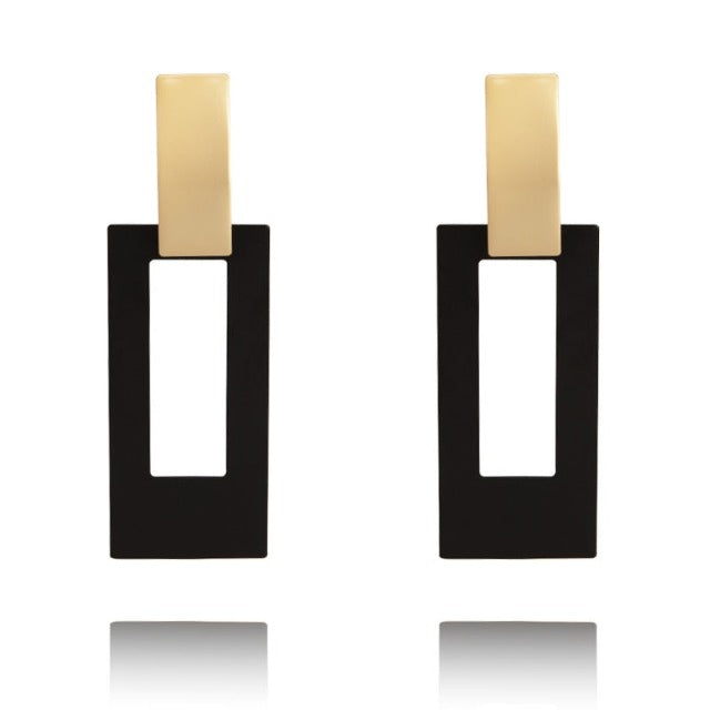 Rectangular Dangle Earrings