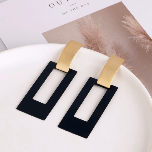 Rectangular Dangle Earrings