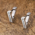 Nordic Viking Rune Earrings for Men and Women, Silver