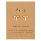 12 Constellations Zodiac Sign Earrings Aries
