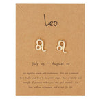 12 Constellations Zodiac Sign Earrings Leo