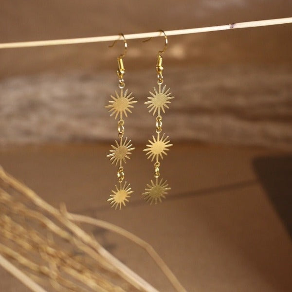 Sun Drop Earrings Celestial Woman