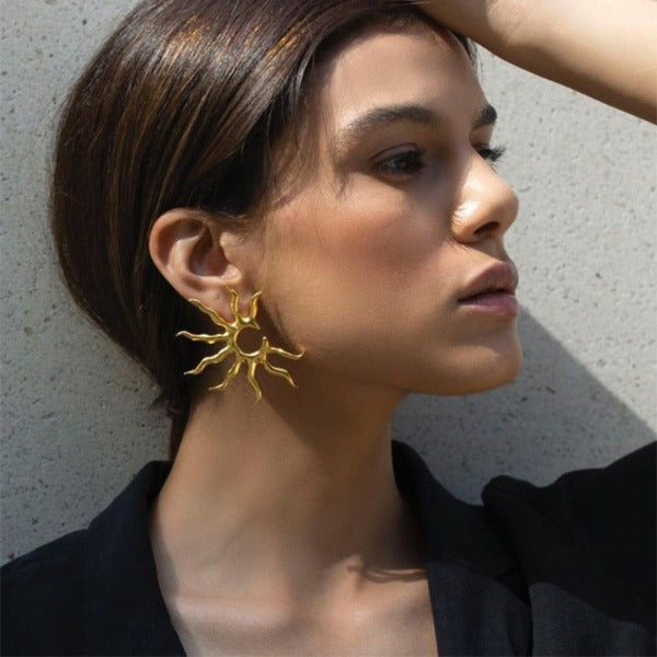 Sun Drop Earrings for Women Star