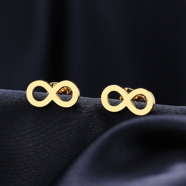 Infinite Symbol Stud Earrings for Women or