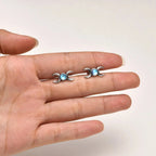 Triple Moon Stud Earrings Wiccan Witchcraft Women's