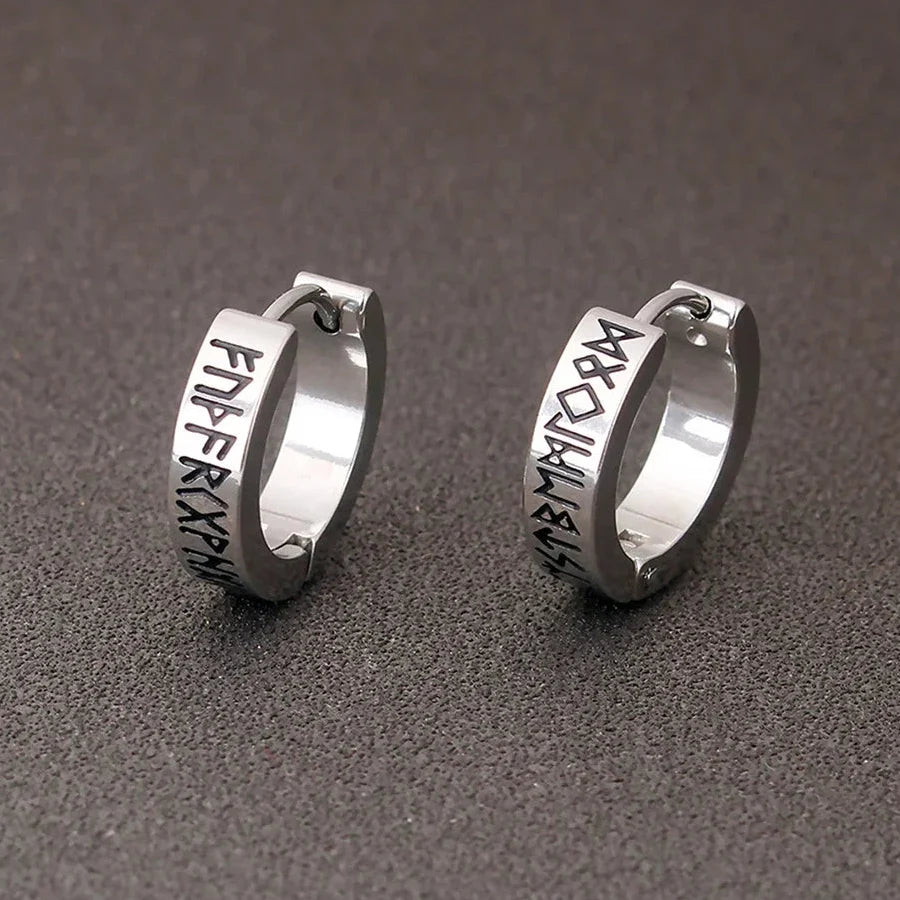 Viking Hoop Earrings for Men and Women Celtic Nordic