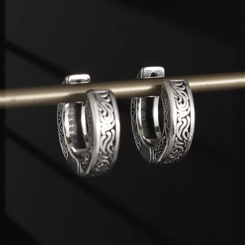 Nordic Viking Hoop Earrings
