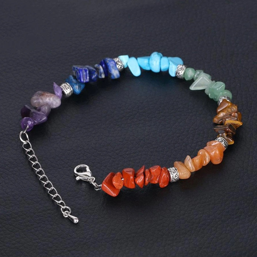 7 Chakras Bracelet with Genuine Stone