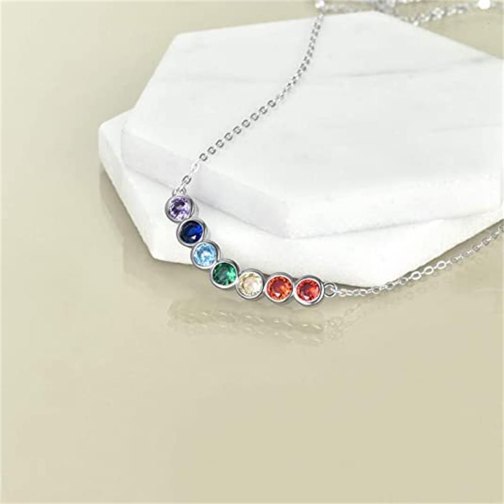 7-Chakra Natural Stone Women’s Chain Bracelet