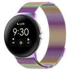 Magnetic Milanese Steel Smartwatch Band Google Pixel Watch 1 & 2 rainbow
