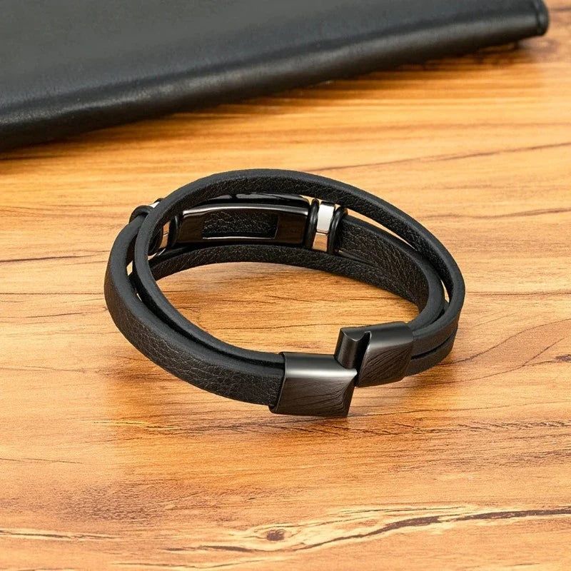 Men's Eagle Leather Bracelet