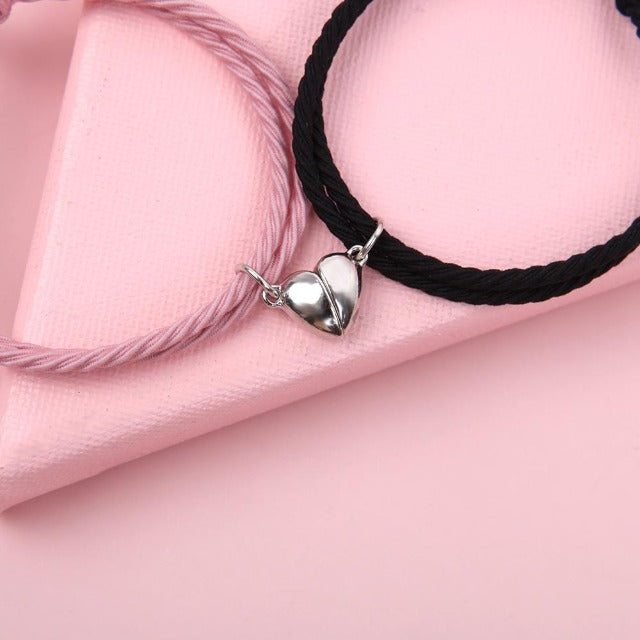 Couple Magnetic Bracelet black and pink