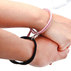 Couple Magnetic Bracelet black and pink